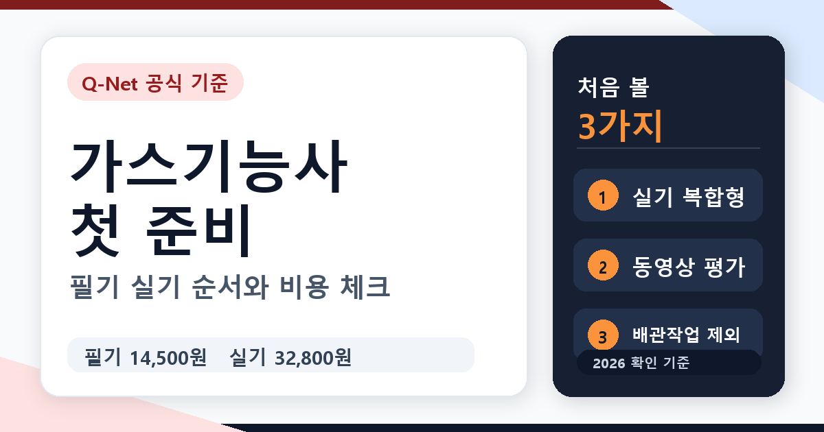 가스기능사 처음 준비할 때 필기 실기 순서와 비용 체크