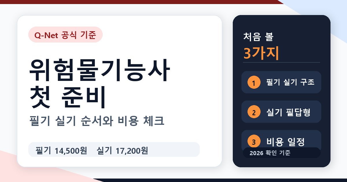 위험물기능사 처음 준비할 때 필기 실기 순서와 비용 체크