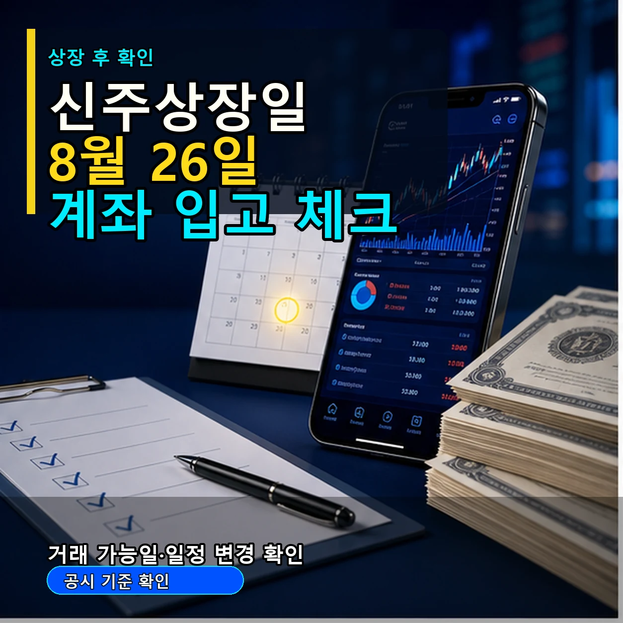 알테오젠 신주상장일 8월 26일 계좌 입고 거래 가능일 확인 카드뉴스