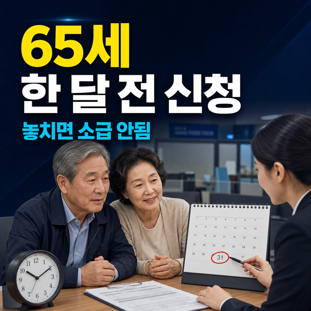 만 65세 생일 한 달 전 기초연금 신청방법과 지급일 카드뉴스