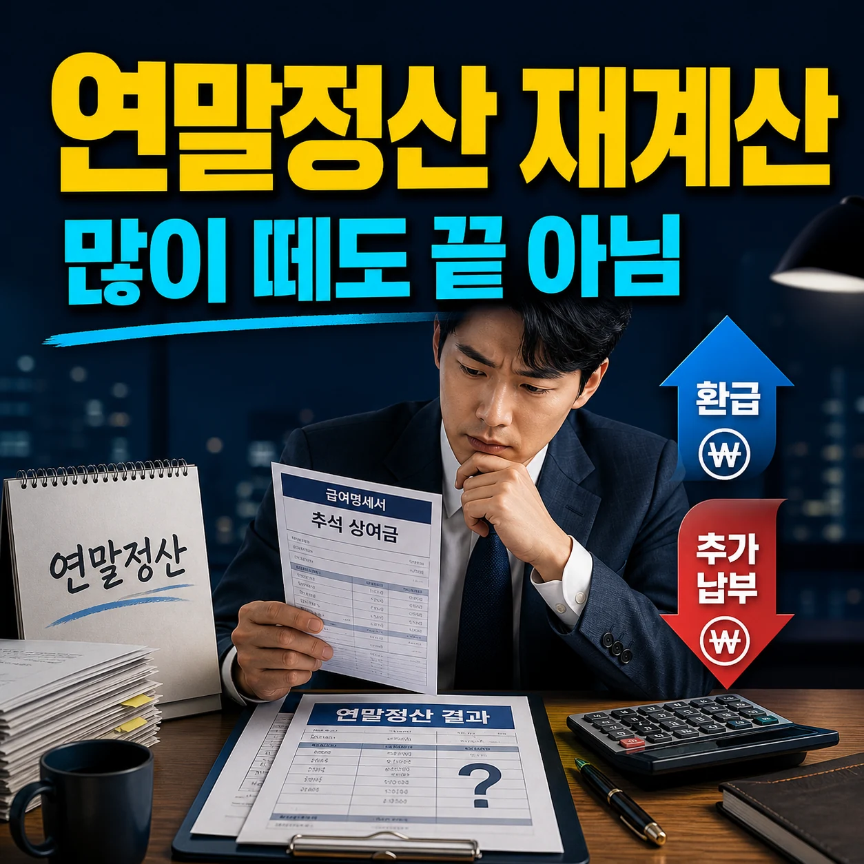 추석 상여금 세금과 연말정산 재계산 환급 추가납부 카드뉴스