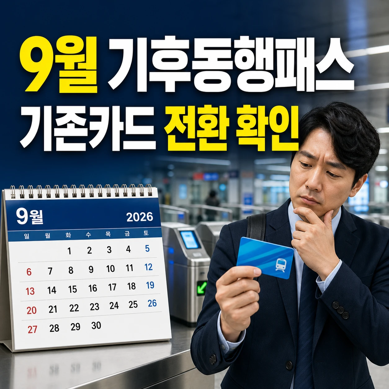 2026 9월 기후동행패스 전환방법, 기존카드 종료 지하철 역사 무료 교환 신청