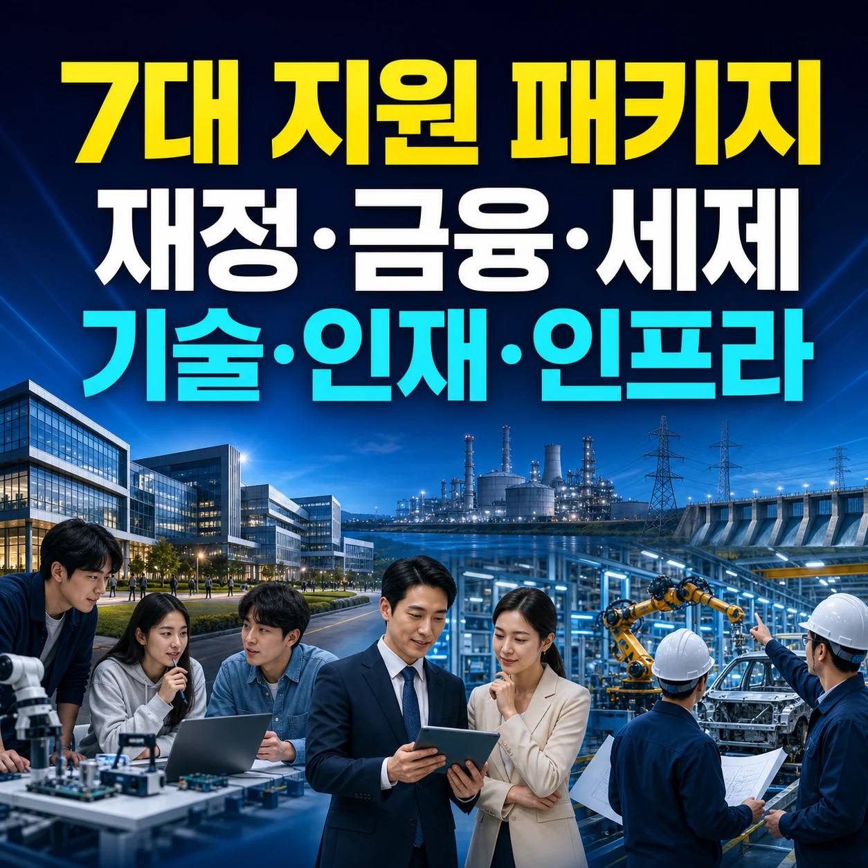 5극3특 성장엔진 재정 금융 세제 기술 인재 인프라 7대 지원패키지 카드뉴스
