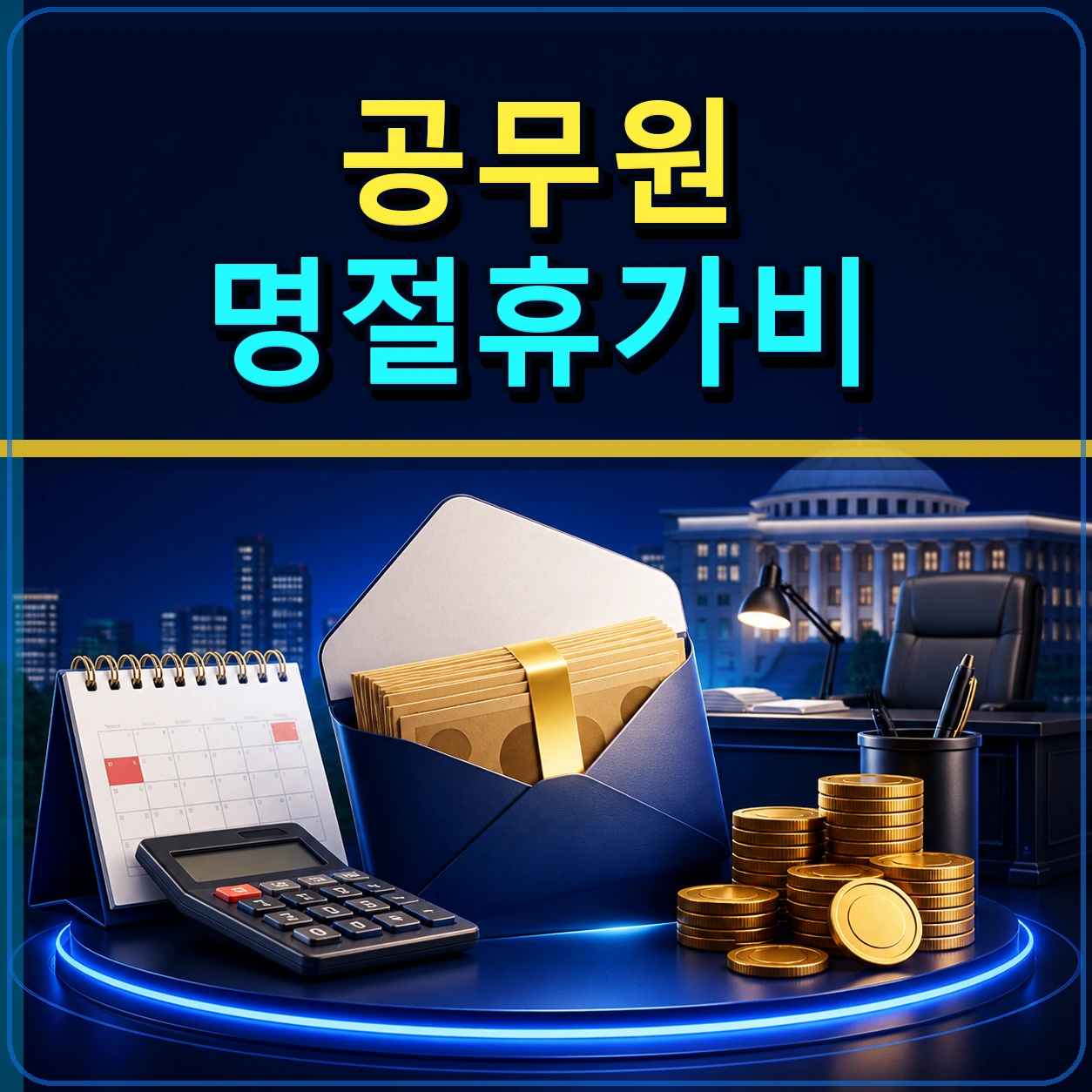 공무원명절휴가비 지급일·계산법｜2026 설·추석 월봉급액 60% 대상 확인