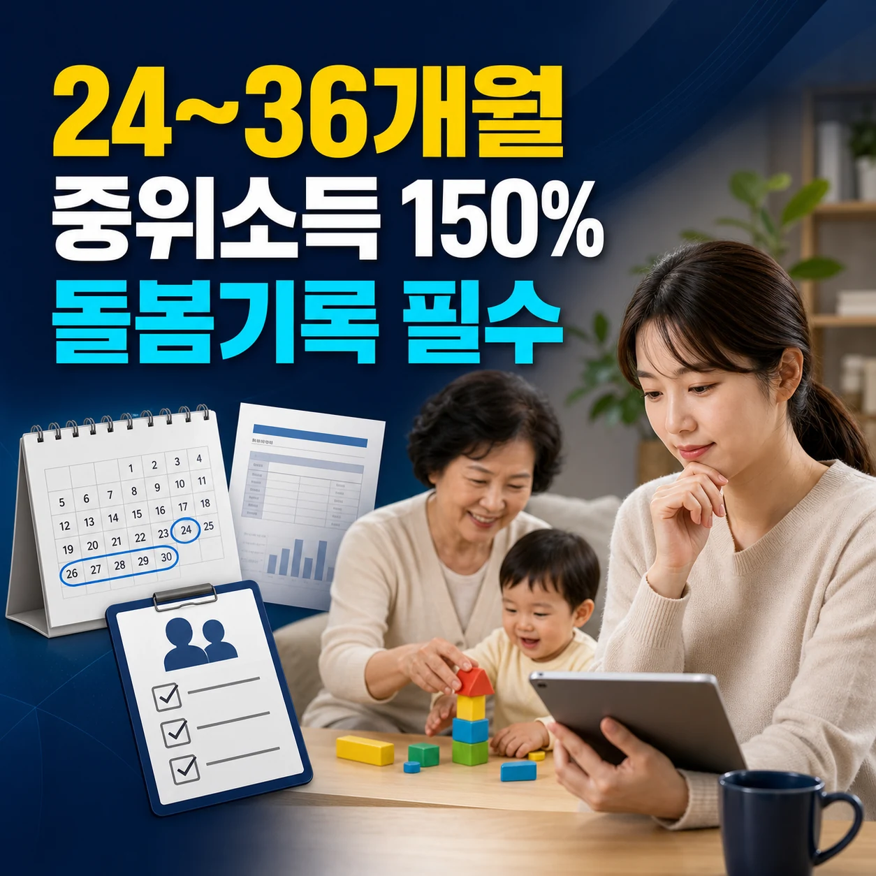 조부모 돌봄수당 24개월 36개월 중위소득 150% 돌봄기록 신청조건 카드뉴스