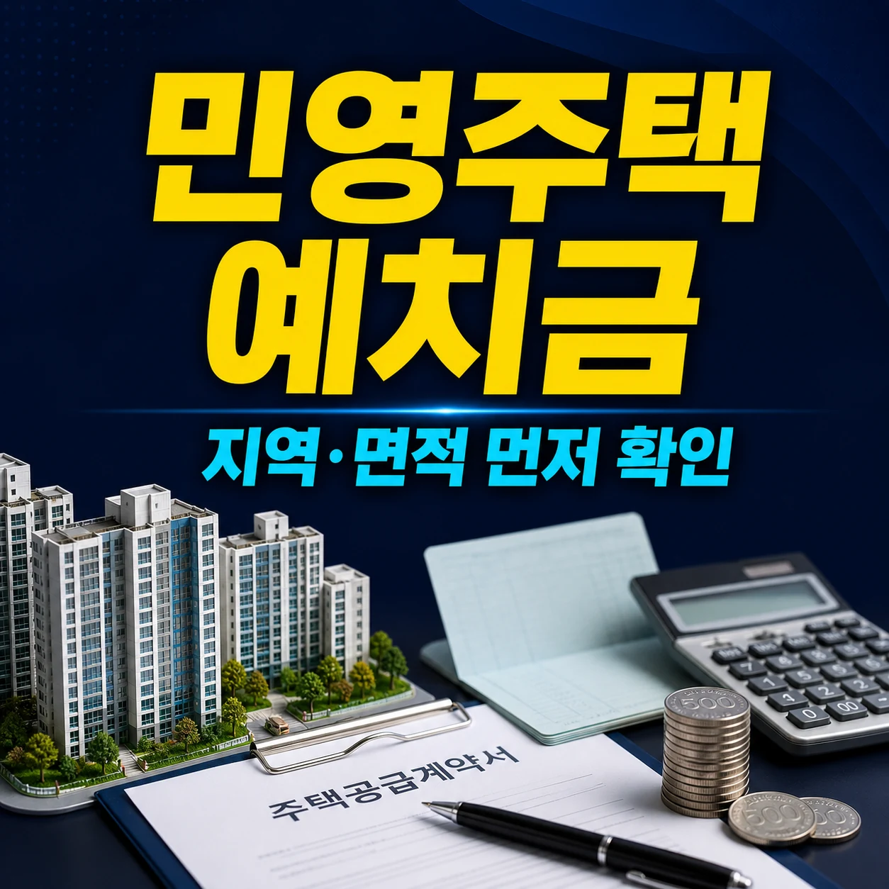 민영주택 청약 예치금 지역 면적 먼저 확인 카드뉴스