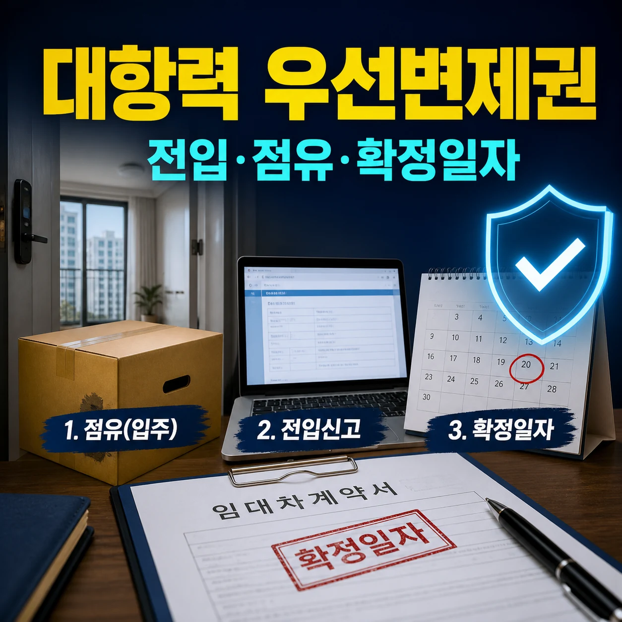 대항력 우선변제권 전입 점유 확정일자 카드뉴스
