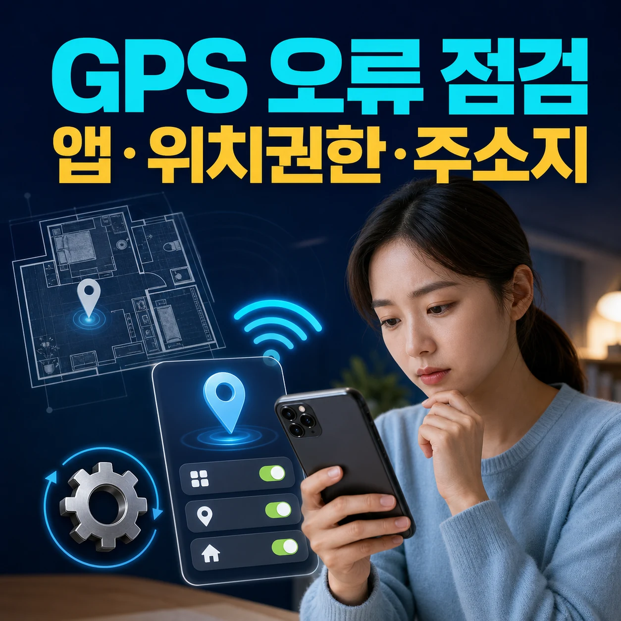 정부24 주민등록 사실조사 앱 참여와 GPS 오류 점검 카드뉴스