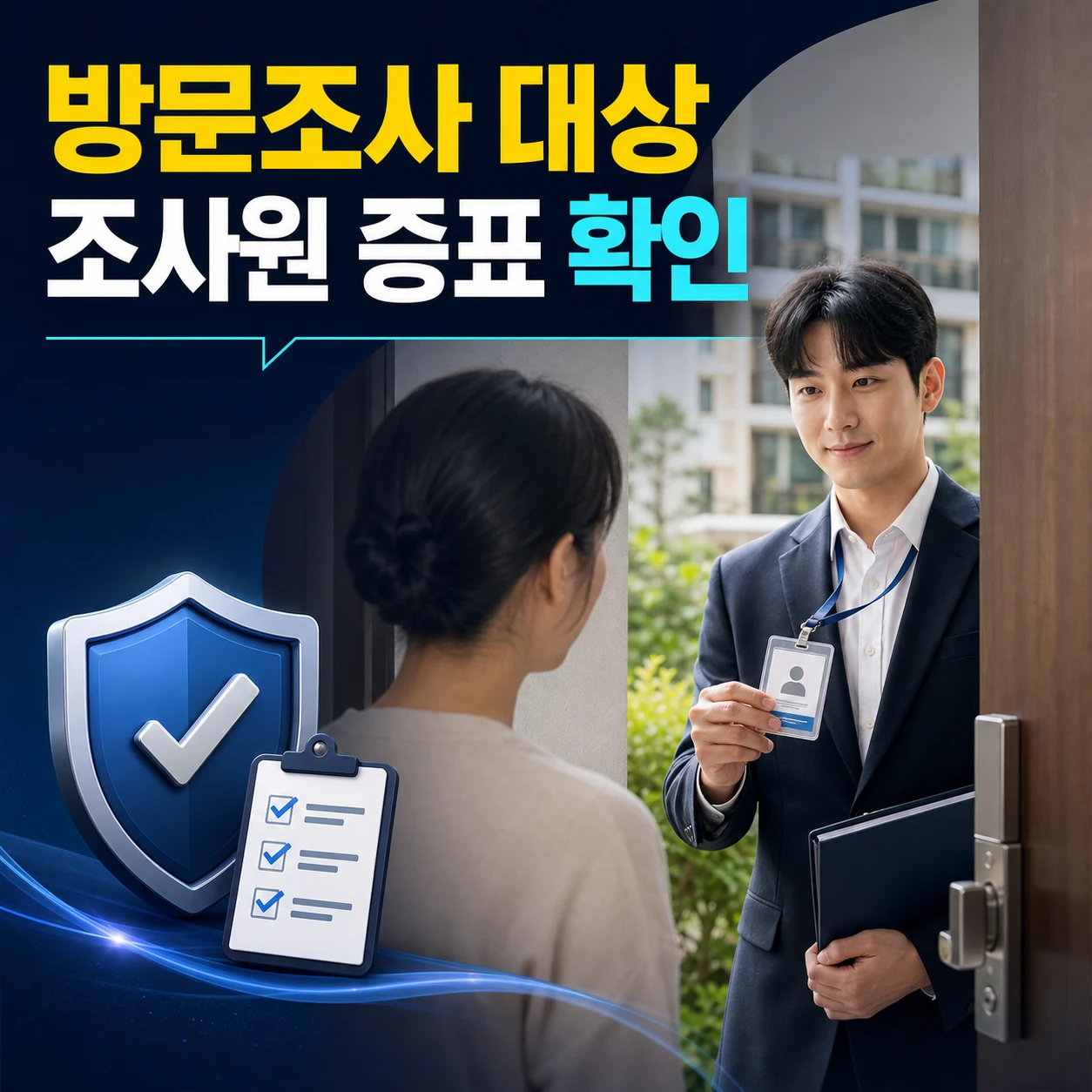 주민등록 사실조사 방문조사 대상과 조사원 증표 확인 카드뉴스