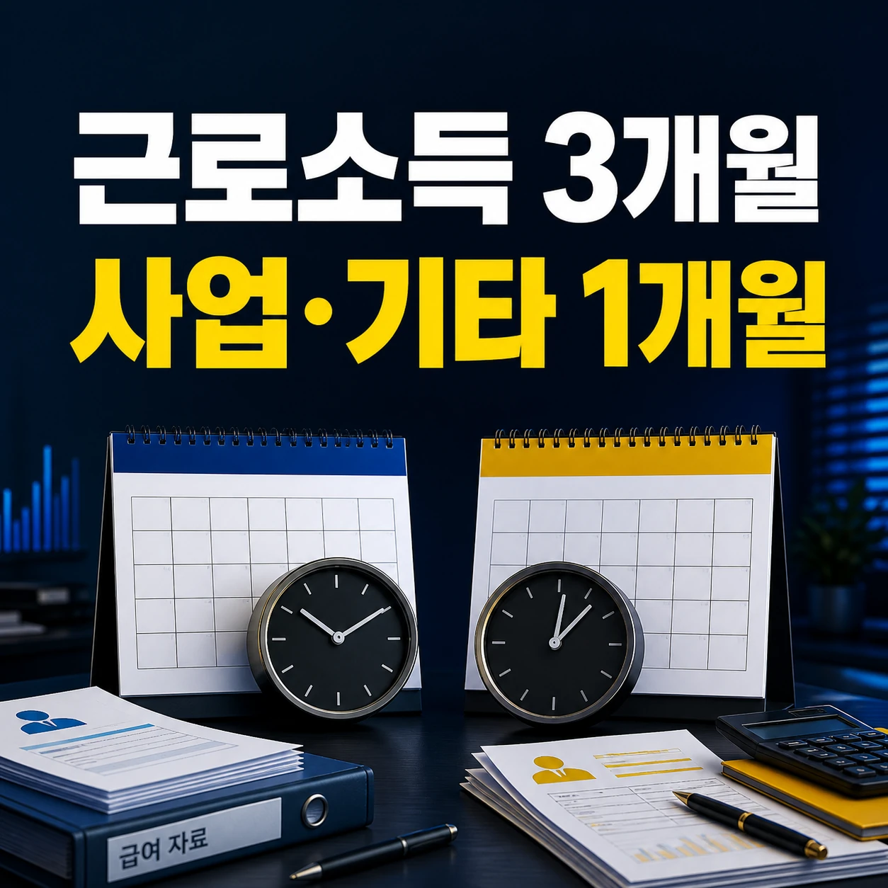 2026년 근로소득 3개월과 사업소득 기타소득 1개월 지연제출 기한 카드뉴스