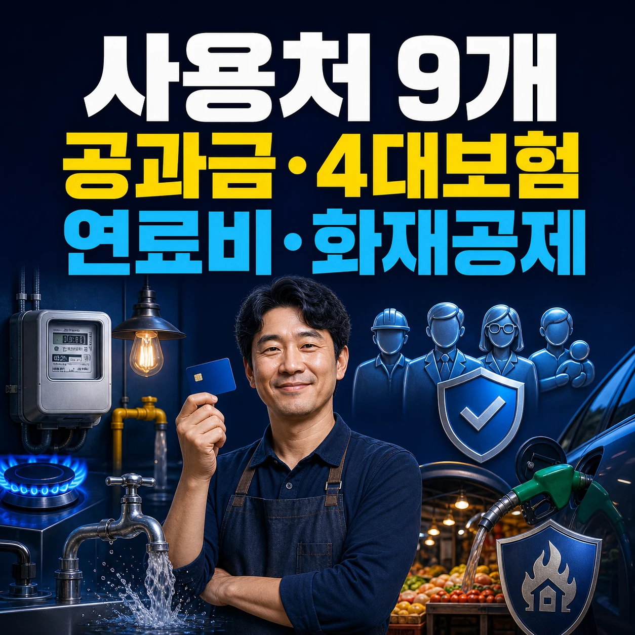 소상공인 경영안정 바우처 사용처 9개 공과금 4대보험 차량연료비 전통시장 화재공제 카드뉴스