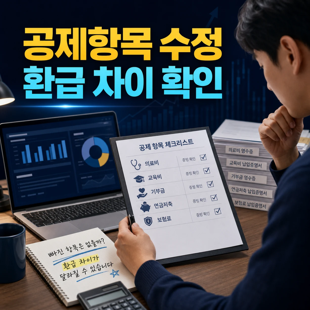 연말정산 미리보기 공제항목 수정과 환급 차이 확인 카드뉴스