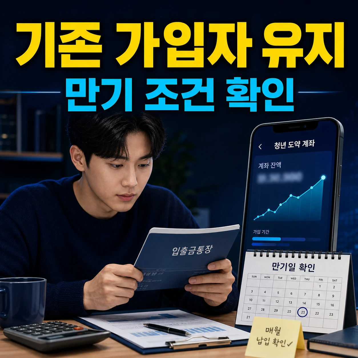 청년도약계좌 기존 가입자 유지와 만기 조건 확인 카드뉴스
