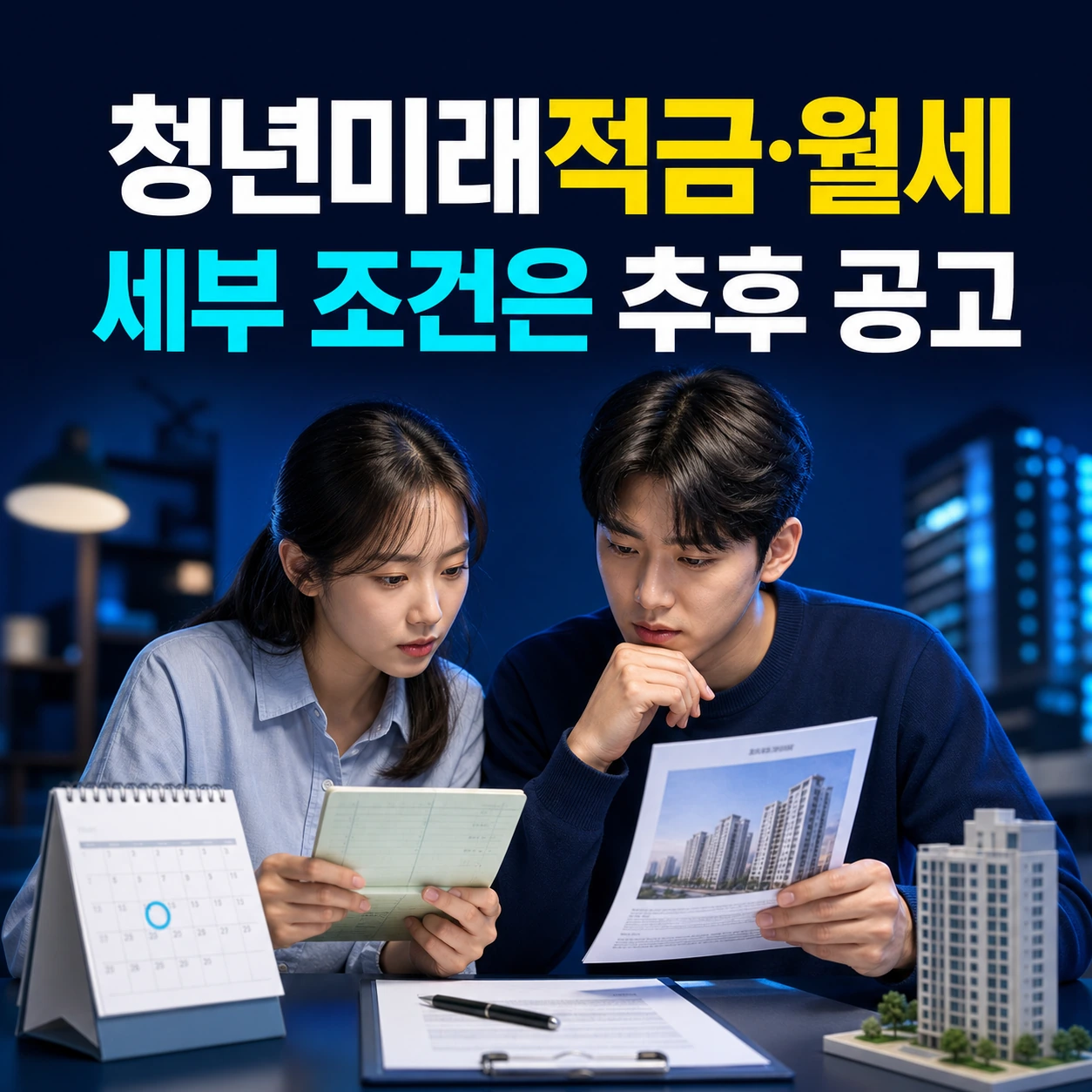 2027 청년미래적금과 청년월세 세부 조건은 추후 공식 공고로 확인해야 한다는 카드뉴스