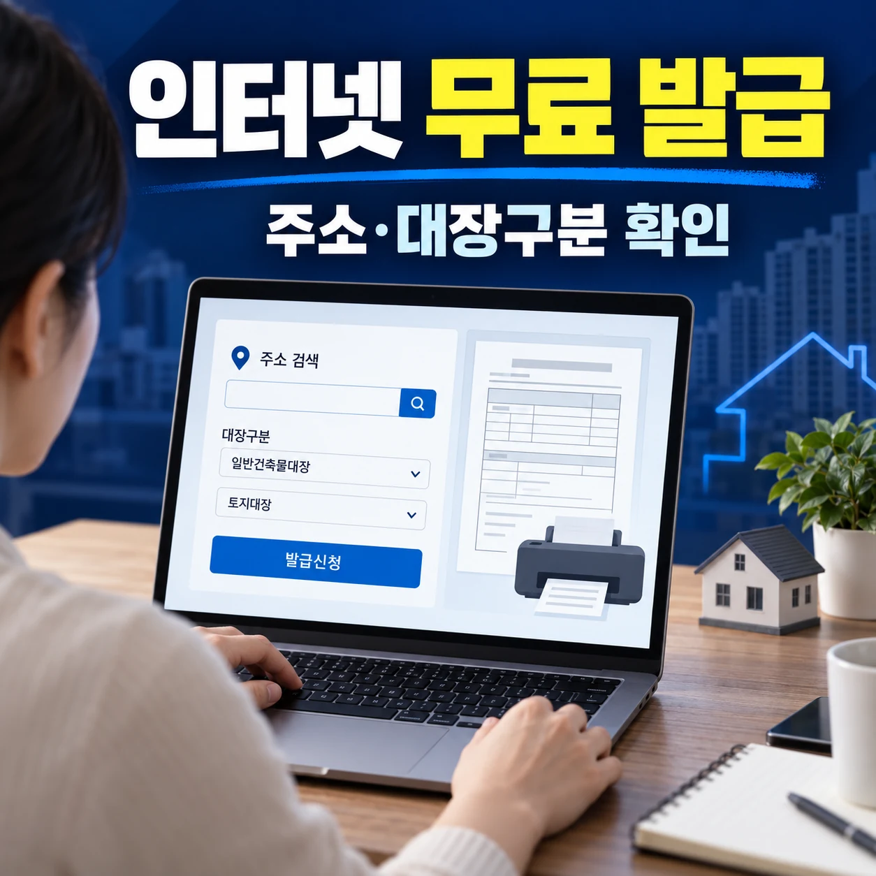 정부24 세움터 건축물대장 인터넷 무료 발급 주소 대장구분 확인 카드뉴스