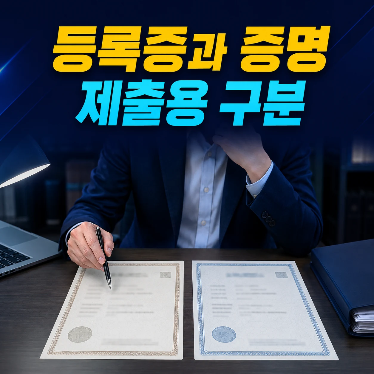 사업자등록증과 사업자등록증명원 제출용 차이 카드뉴스