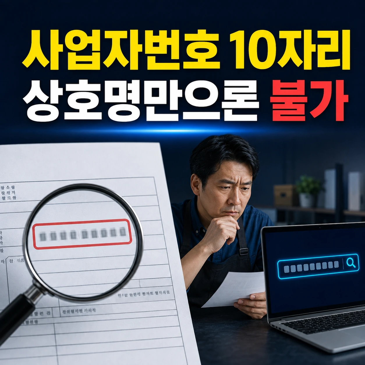 사업자등록번호 10자리와 상호명 대표자명 조회 제한 카드뉴스