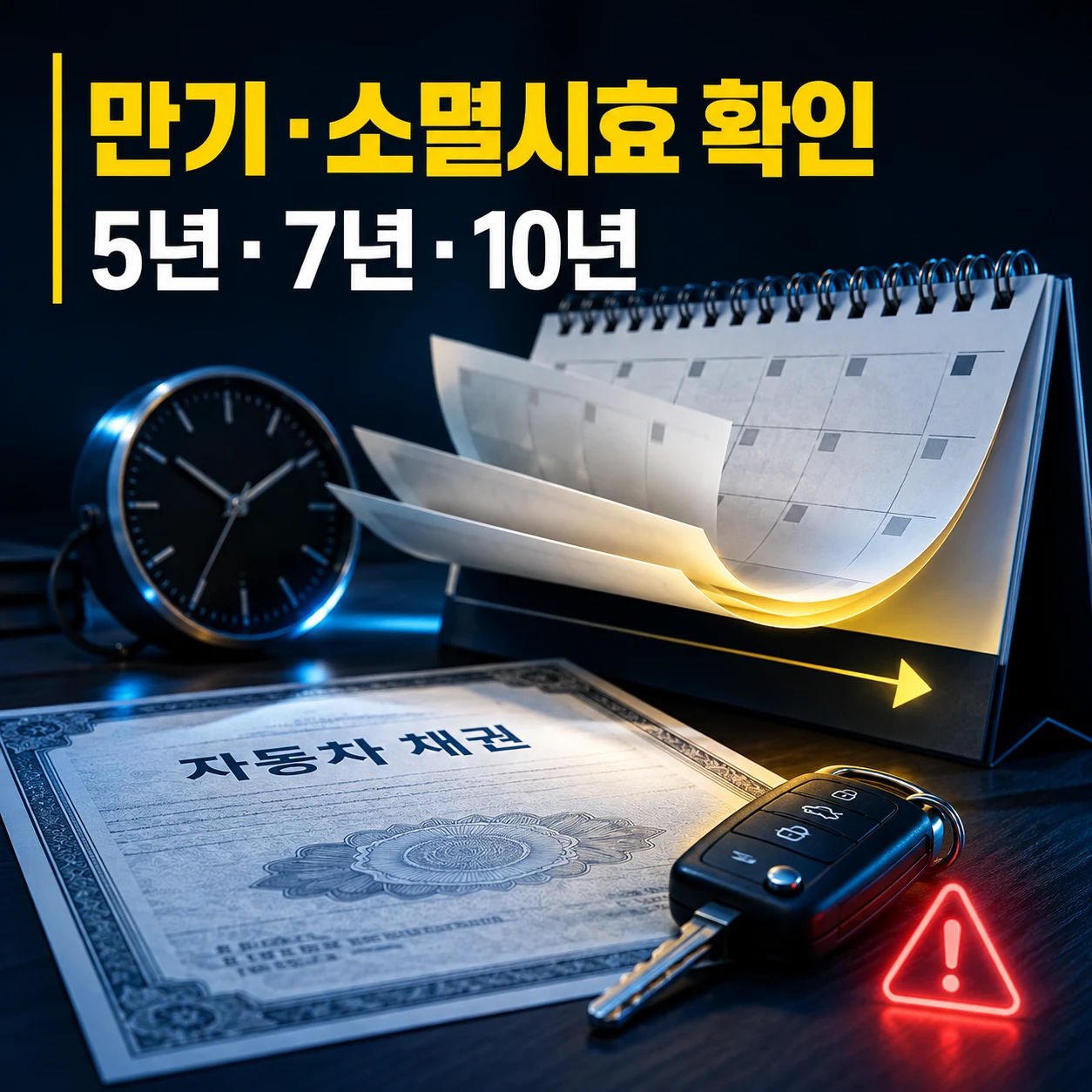 자동차 채권 만기 5년과 서울 7년 및 소멸시효 확인 카드뉴스
