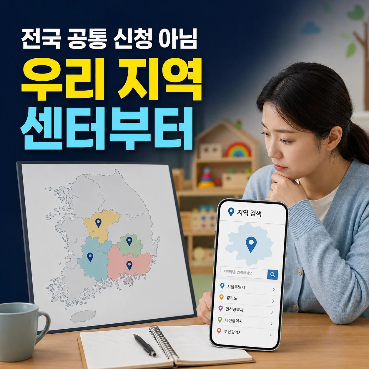 2026년 9월 육아종합지원센터 전국 공통 신청이 아닌 지역별 접수 안내 카드뉴스