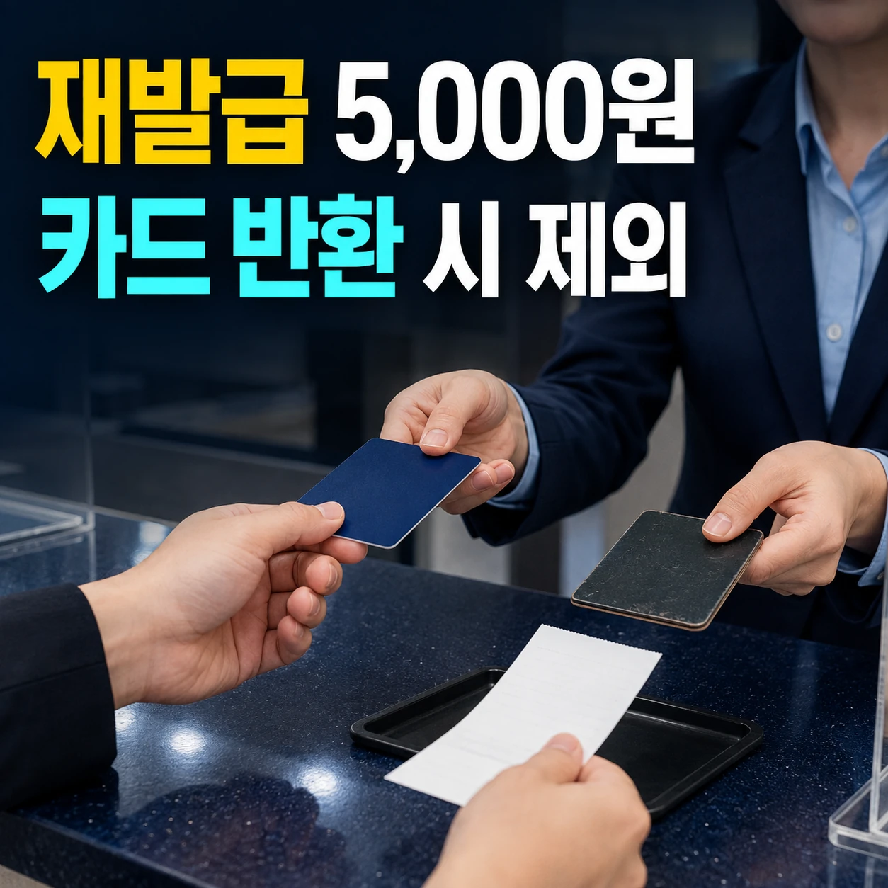 법인인감카드 재발급 수수료 5000원과 기존 카드 반환 조건 카드뉴스