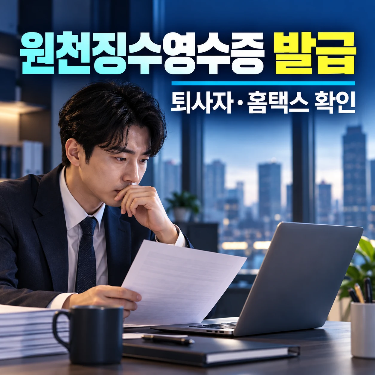 2026 근로소득 원천징수영수증 발급, 퇴사자 홈택스 조회 은행 제출용 확인
