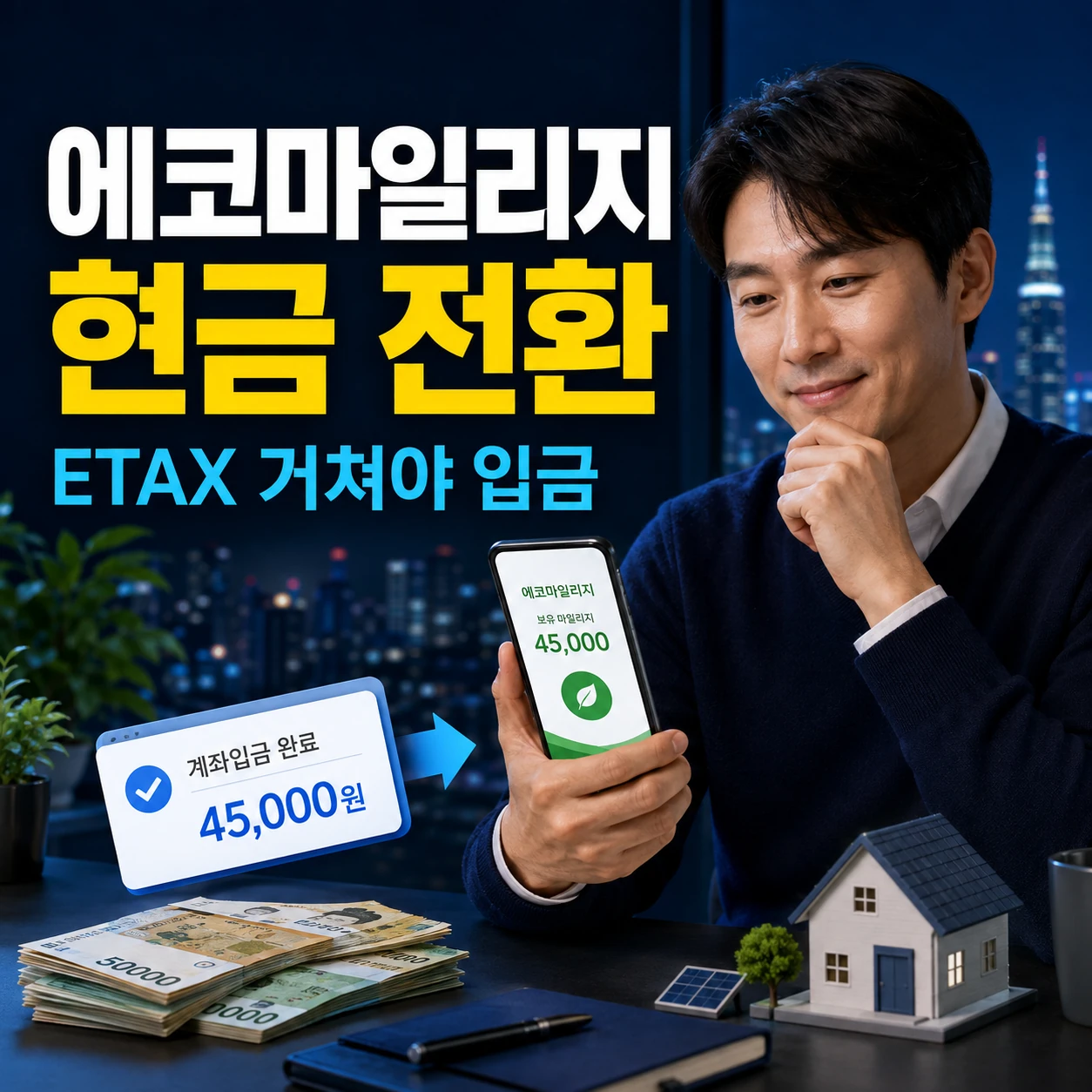 2026 에코마일리지 현금 전환 바로 안 된다, ETAX 계좌이체 500원 영업일 대기 사용 방법