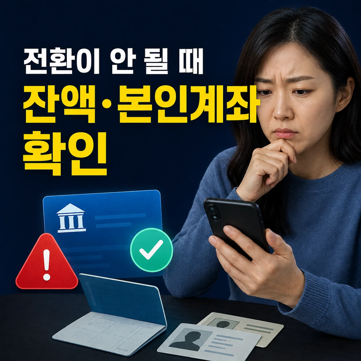 에코마일리지 현금 전환 오류 때 잔액과 본인계좌를 확인하는 카드뉴스