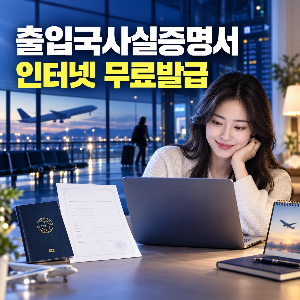 출입국사실증명서 인터넷 무료발급, 기록 대조일 자녀 온라인 신청 확인