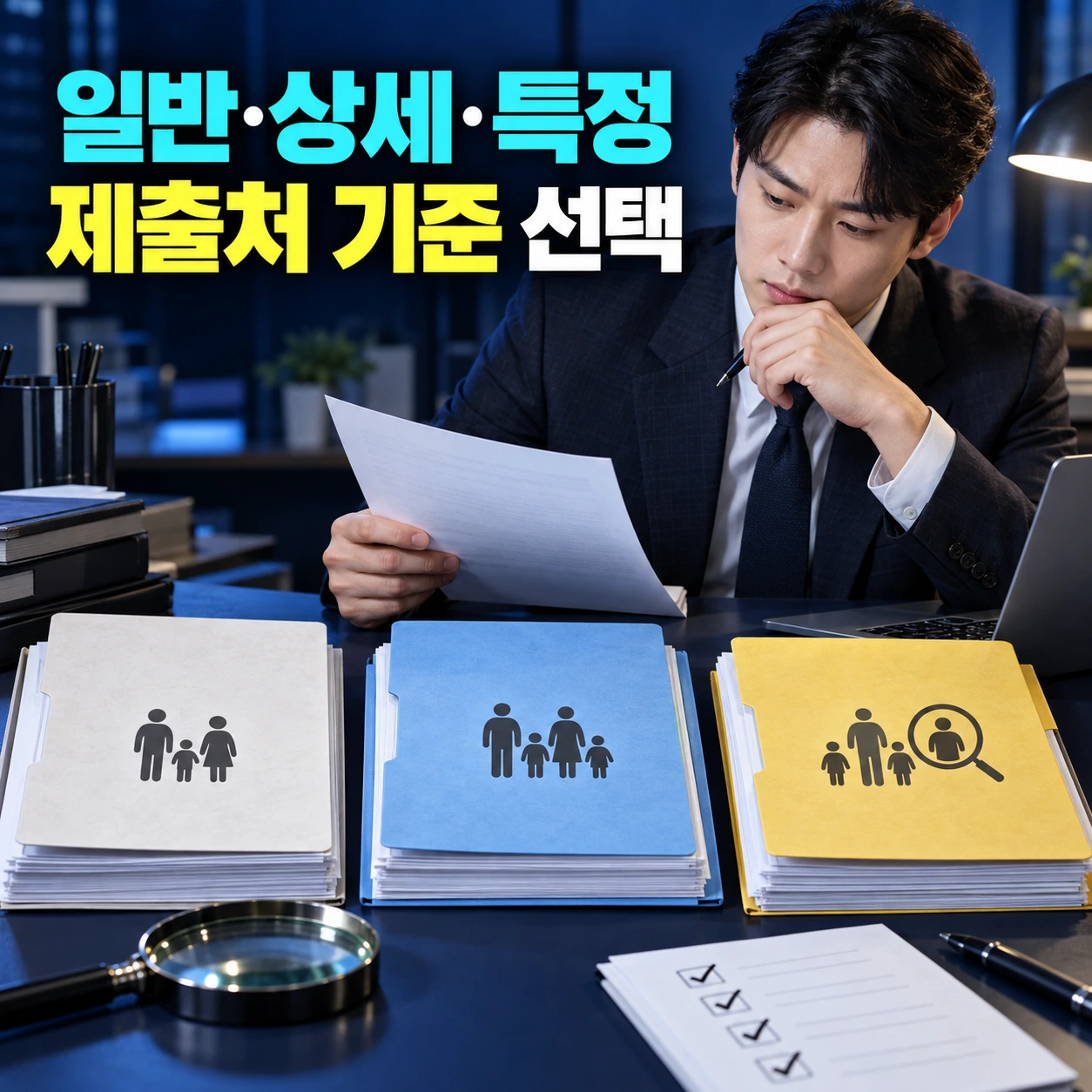 가족관계증명서 일반 상세 특정 차이와 제출처 기준 선택 카드뉴스