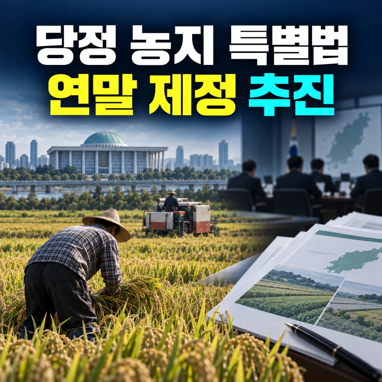 당정 특별법 추진, 농지 처분유예 불법전용 양성화 대상 제정 일정