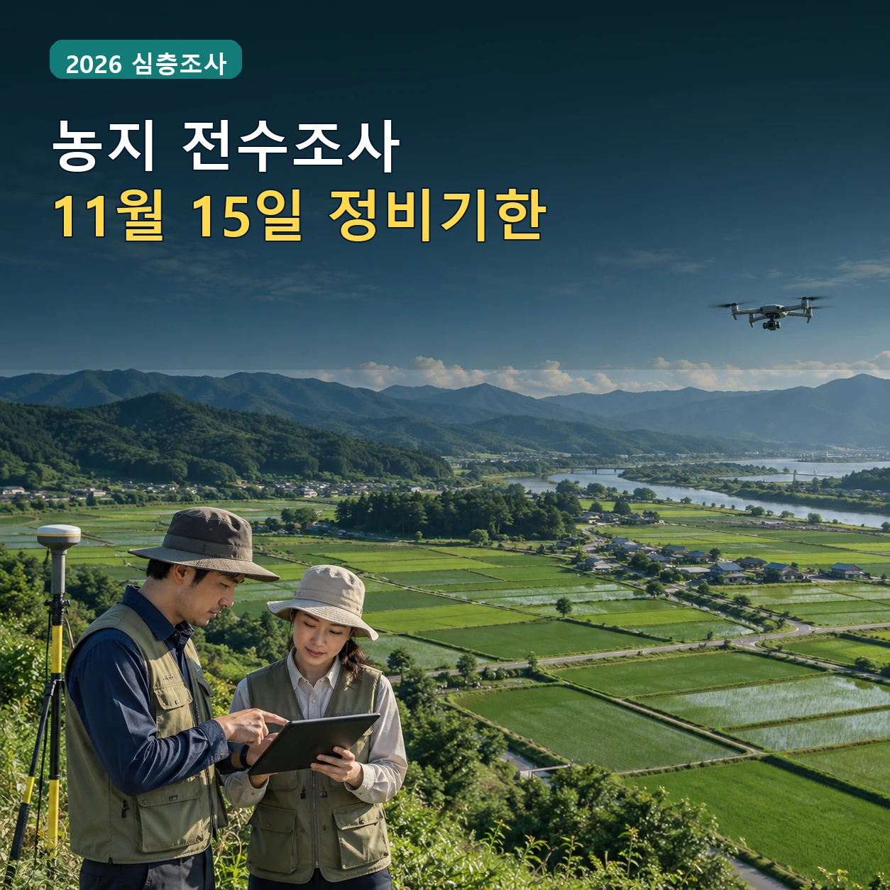2026 농지 전수조사, 11월 15일 대상 정비기간 처분 유예 기준 불법전용 양성화