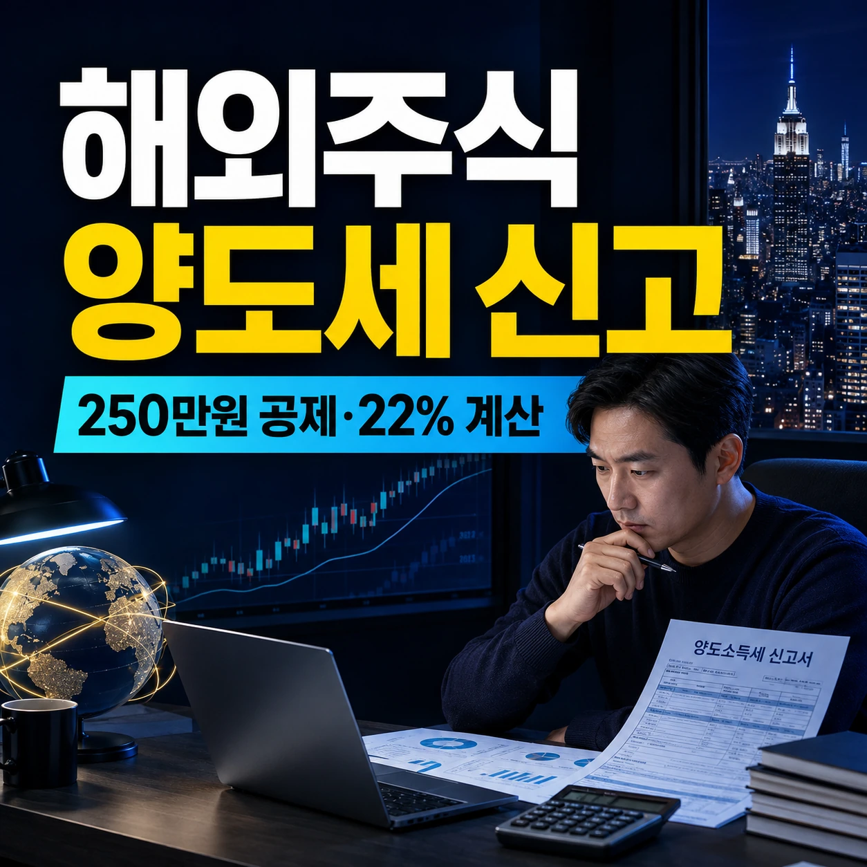 2027년 5월 해외주식 양도세 신고, 250만원 공제 손익통산 홈택스 방법