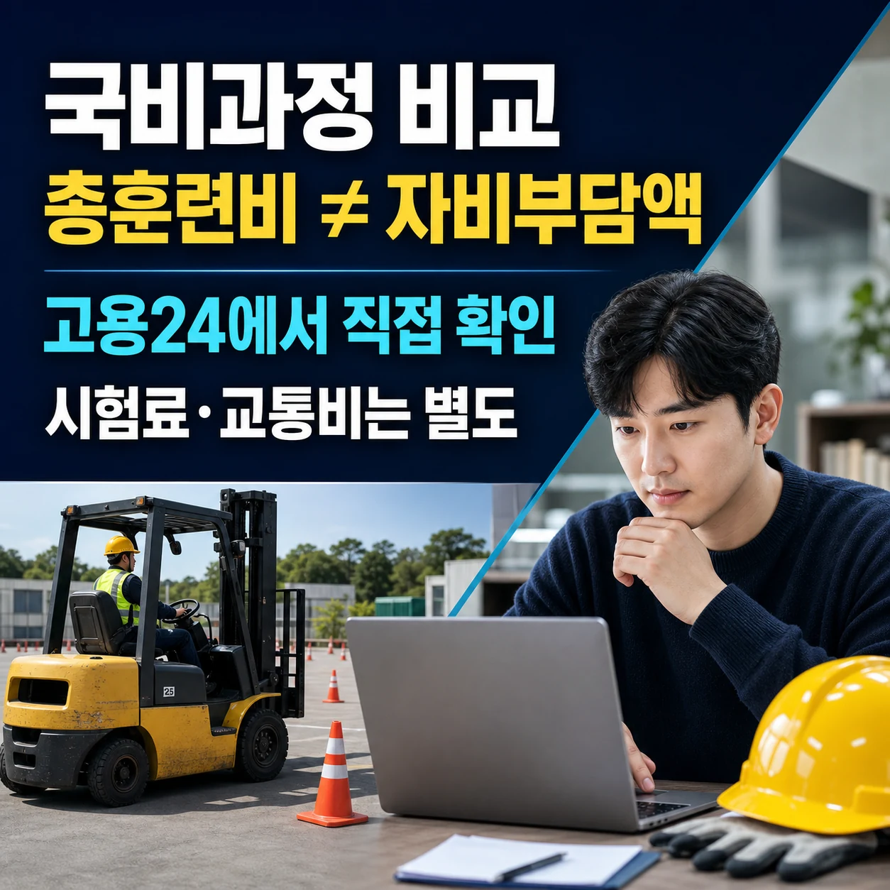 3톤 미만 지게차 지정교육 12시간 이론 6시간 실습 6시간 안내 카드뉴스