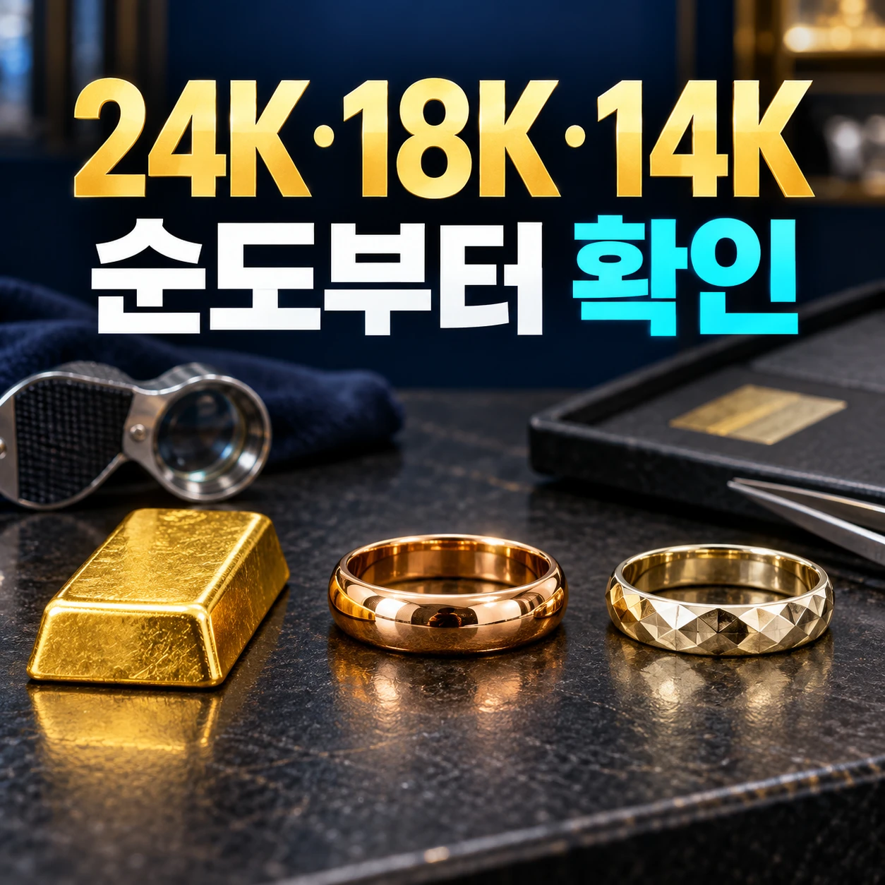 24K 18K 14K 금 순도 확인 카드뉴스