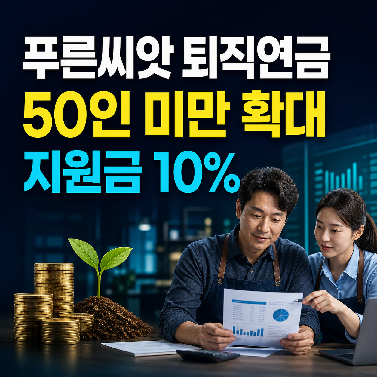 2026 푸른씨앗 퇴직연금 운용 가입 조건 수령 방법, 50인 미만 대상 30인 이하 지원금 수수료 장점 확인