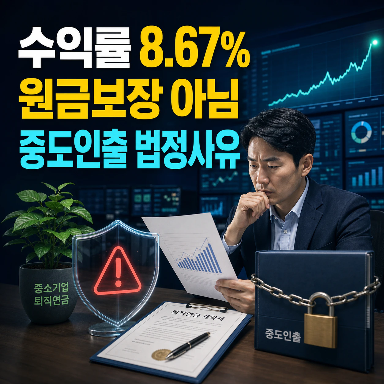 푸른씨앗 퇴직연금 수익률 원금보장 중도인출 일시금 수령 주의 카드뉴스