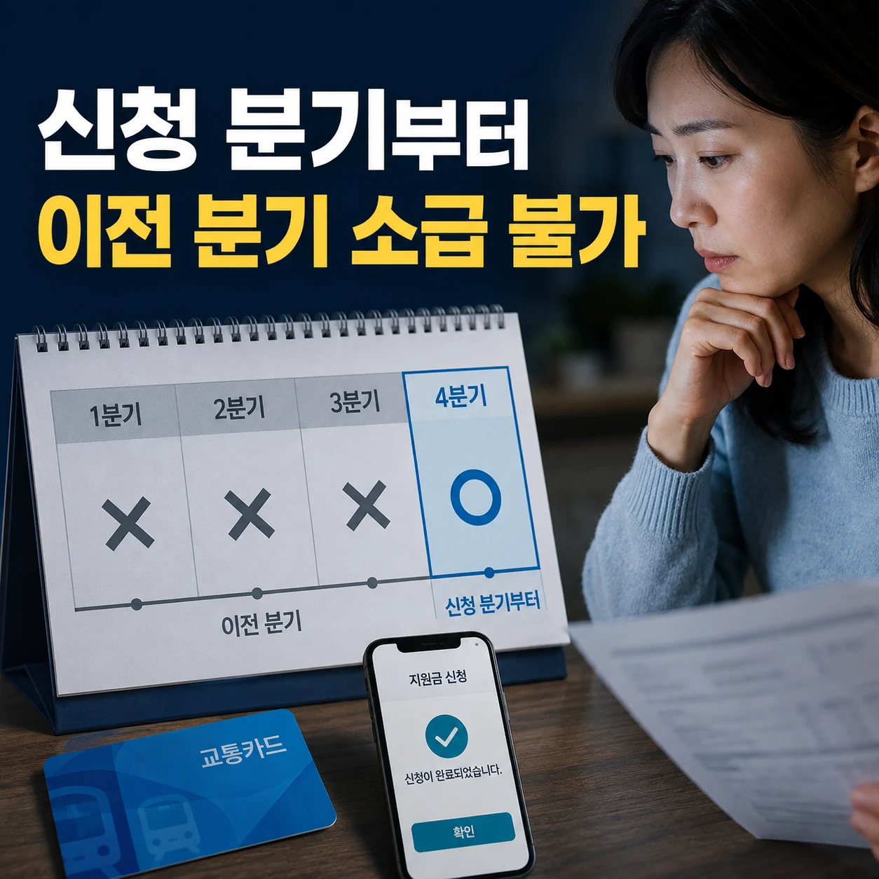 경기도 어린이청소년 교통비 신청 분기부터 지원하고 이전 분기 소급 불가 카드뉴스