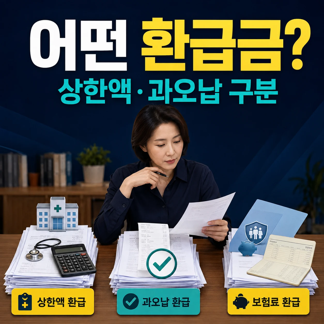 국민건강보험 상한액 환급 병원 과오납 보험료 환급 구분 카드뉴스