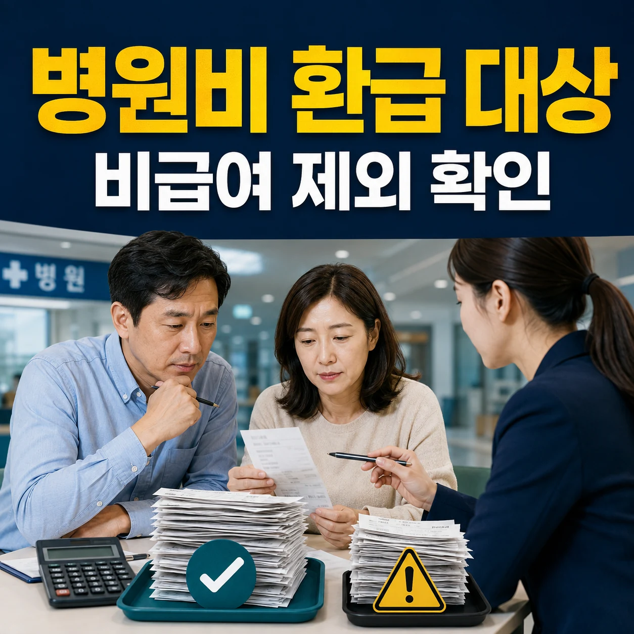 국민건강보험 병원비 환급 대상과 비급여 제외 확인 카드뉴스