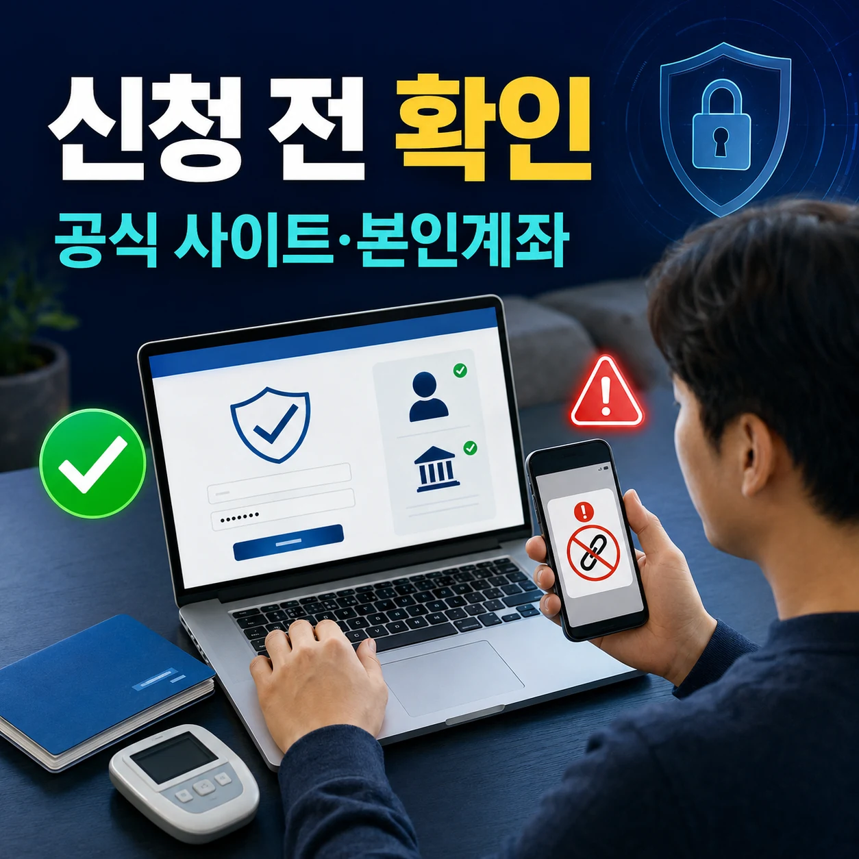 국민건강보험 환급금 공식 사이트 본인계좌 신청과 사칭 문자 주의 카드뉴스
