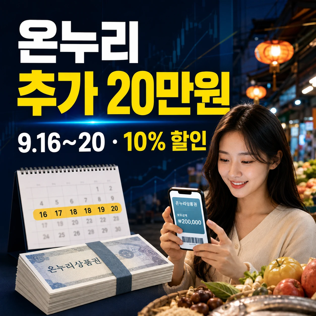 2026년 9월 종료된 추석 디지털 온누리상품권 특별판매 카드뉴스