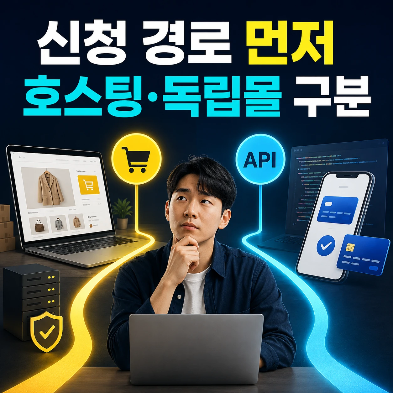 카카오페이 온라인 가맹점 신청 경로 호스팅몰 독립형 쇼핑몰 구분 카드뉴스