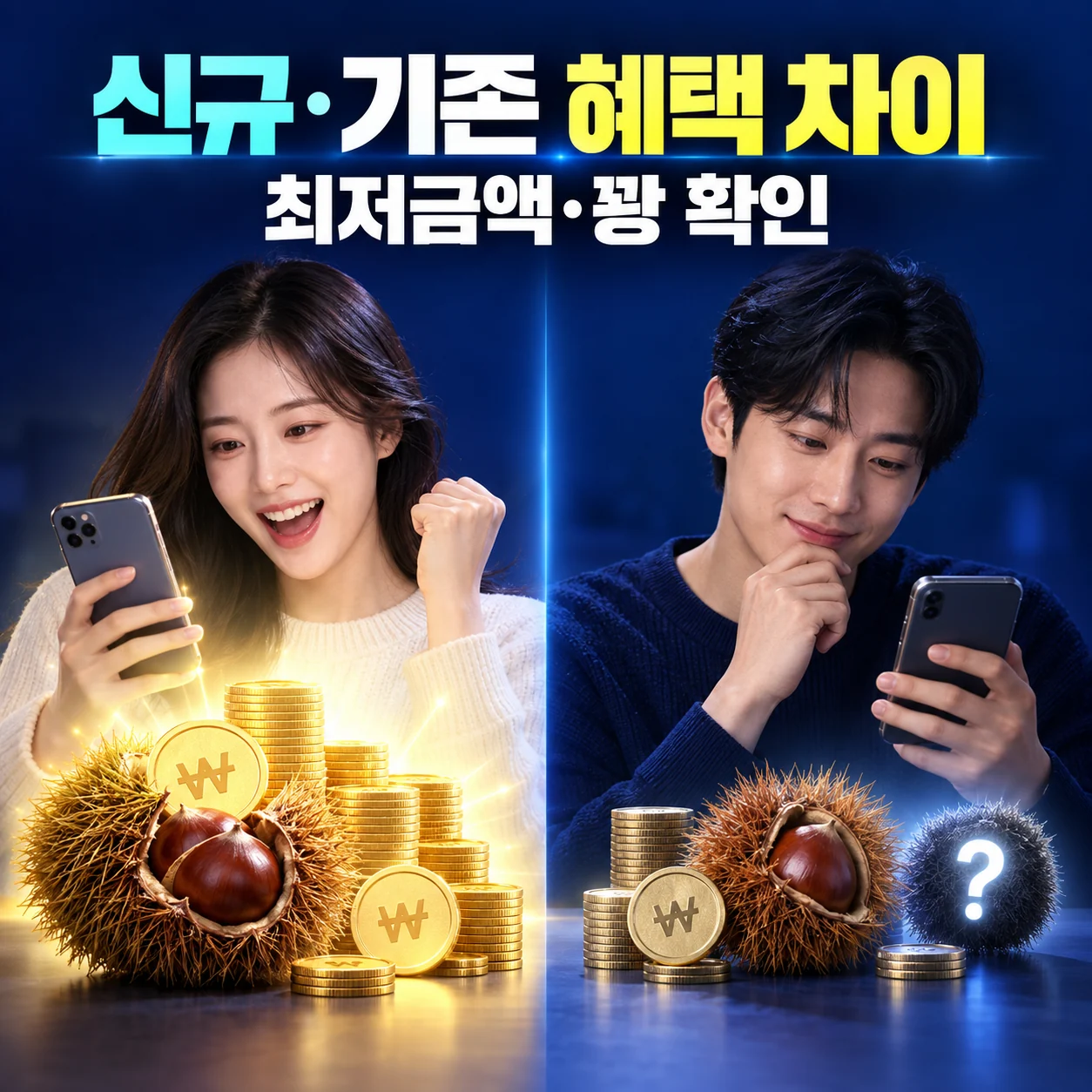 케이뱅크 밤송이 신규고객 기존고객 최저금액과 꽝 차이 카드뉴스