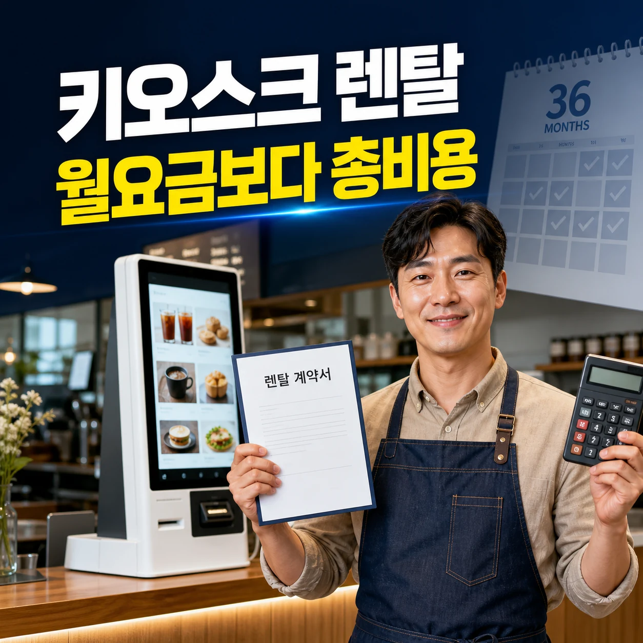 2026 키오스크 렌탈 비용, 36개월 총액 구매 가격 비교 9월30일 지원금