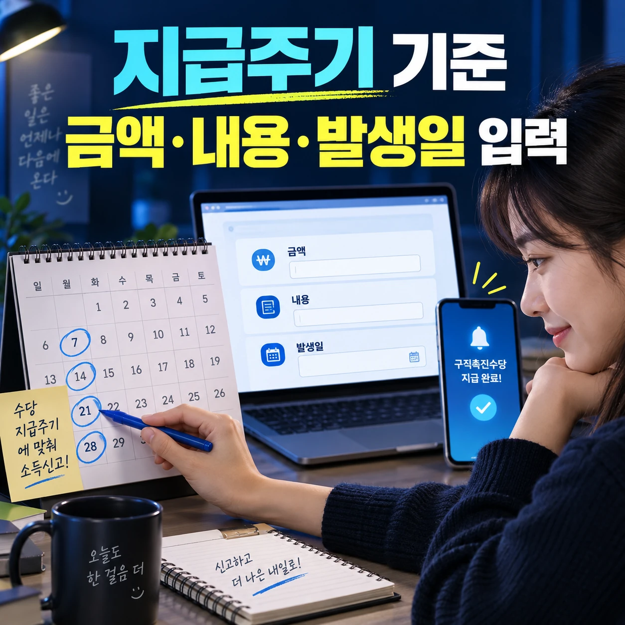 국취제 구직촉진수당 지급주기별 소득 금액 내용 발생일 입력 방법 카드뉴스