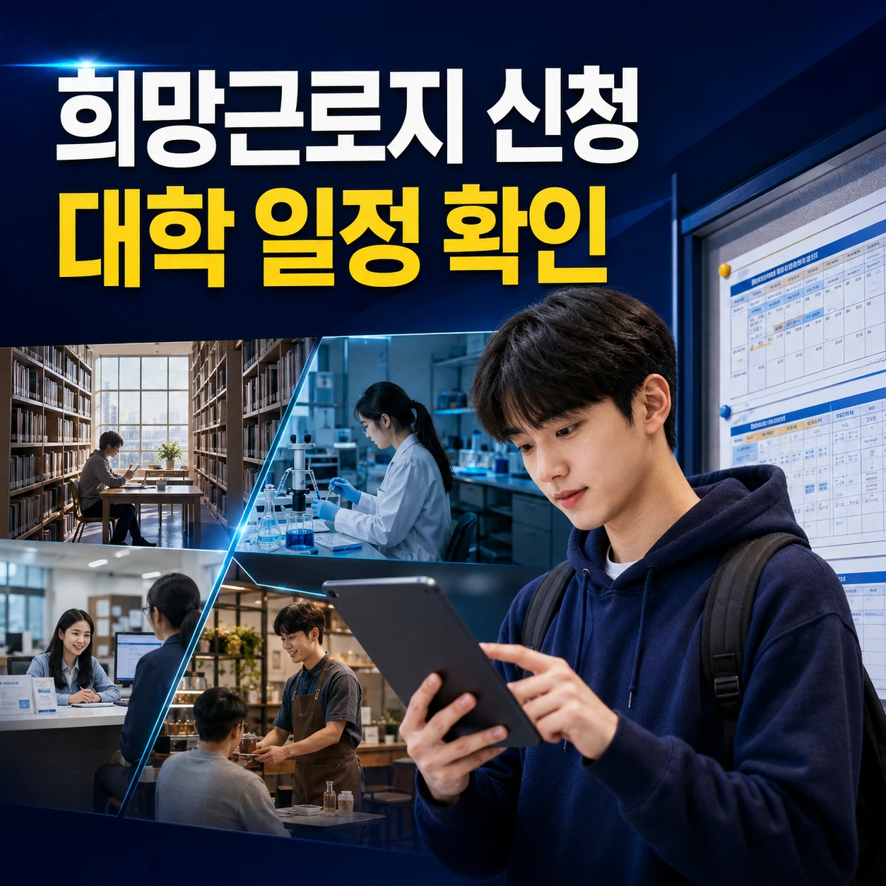 국가근로장학금 희망근로지 신청과 대학별 일정 확인 카드뉴스