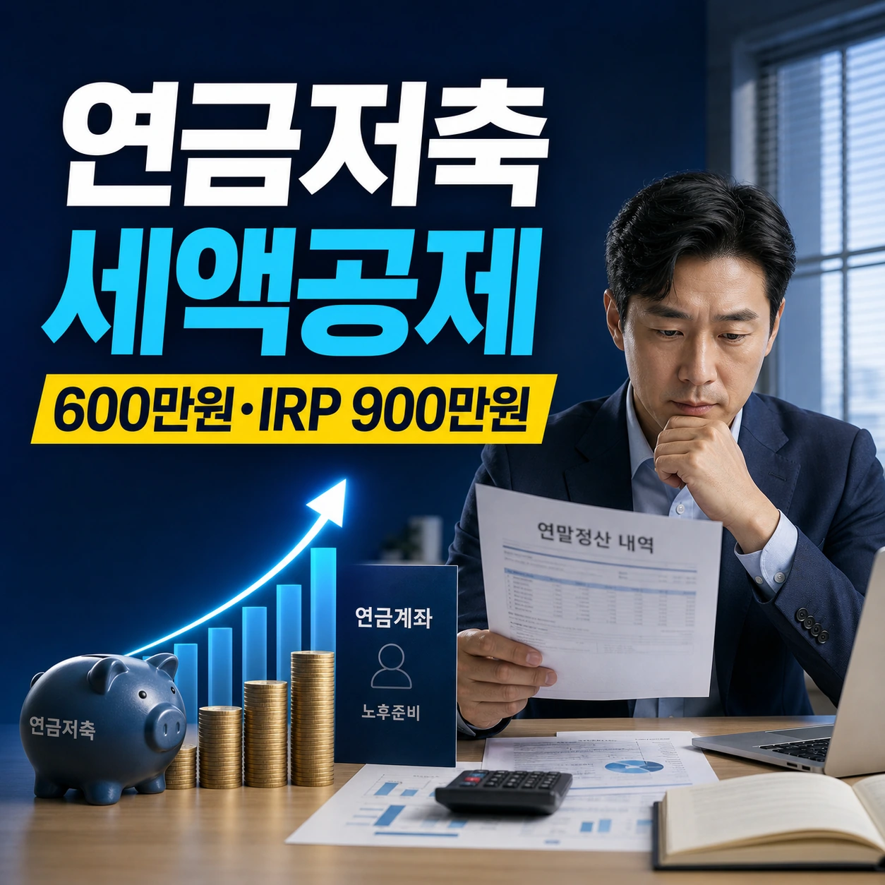 2026 연금저축 세액공제 혜택 금액, 600만원 기준 한도 IRP 900만원 최대 환급액 계산