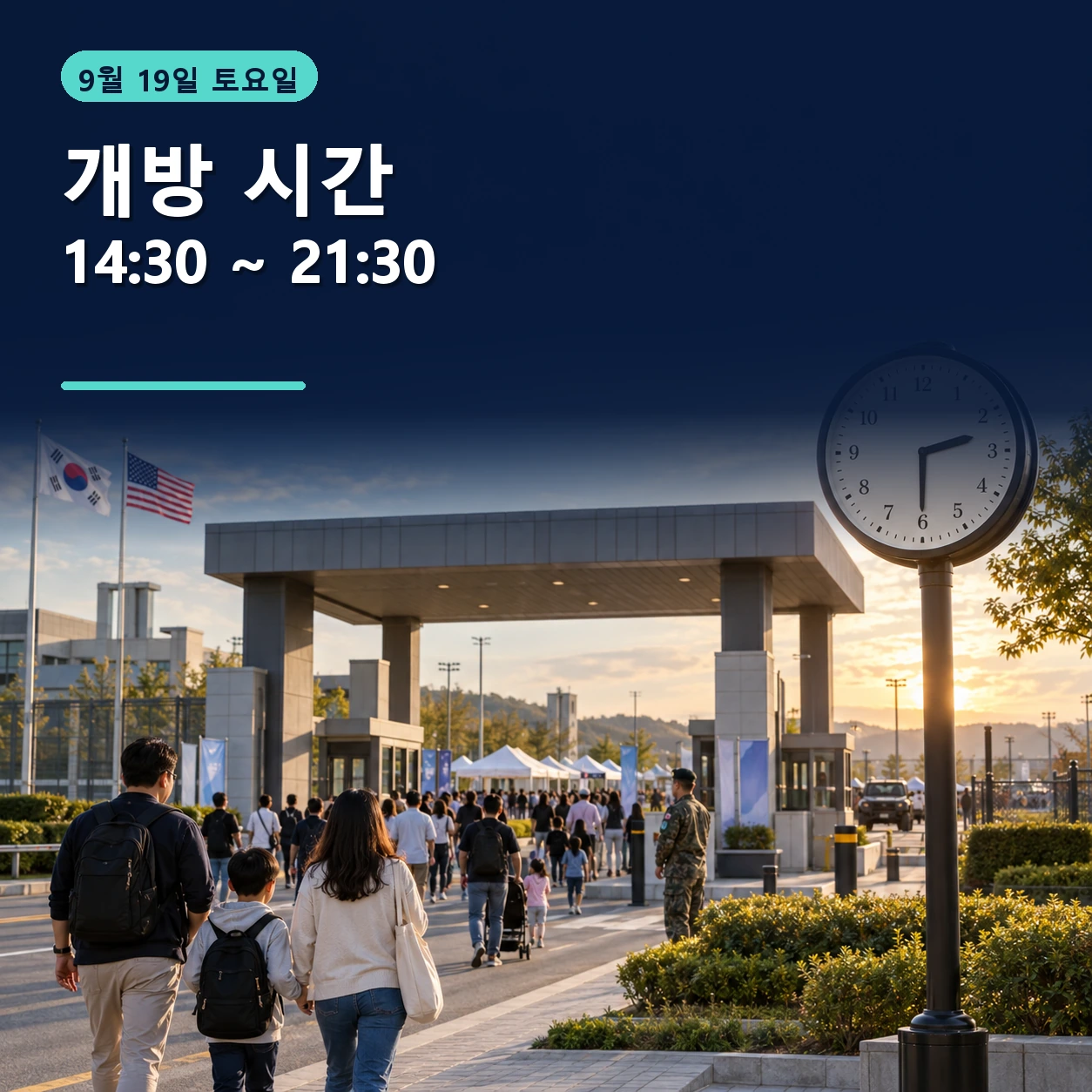 평택 캠프 험프리스 개방 시간 2026년 9월 19일 14시 30분부터 21시 30분 안내 이미지
