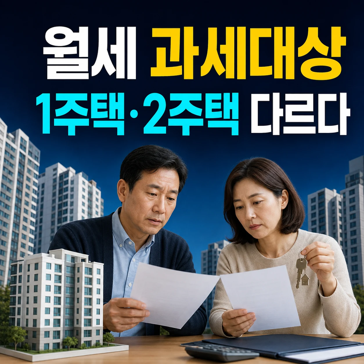 은퇴 후 월세소득 1주택 2주택 과세대상 판단 카드뉴스