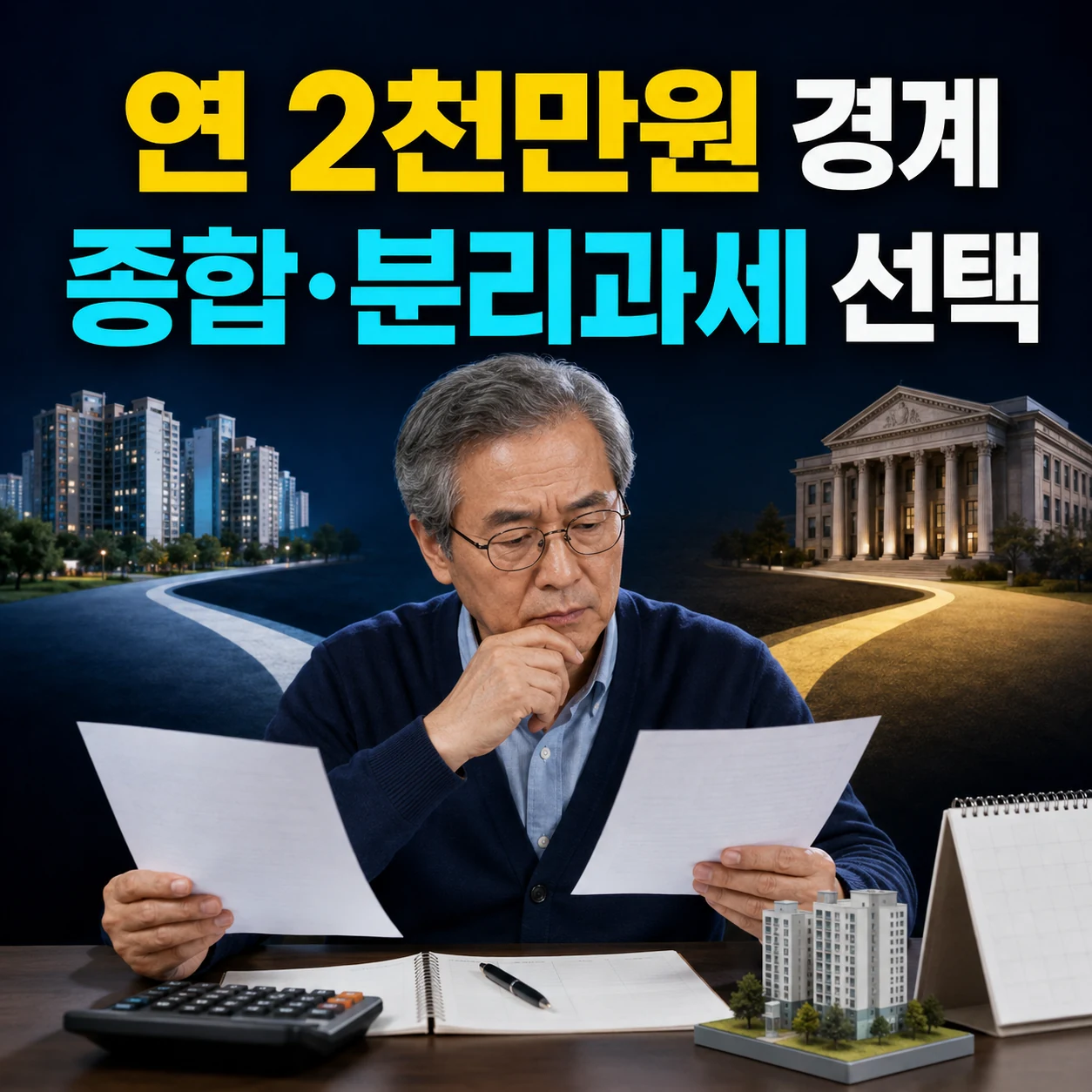 주택임대소득 연 2천만원 종합과세 분리과세 선택 카드뉴스